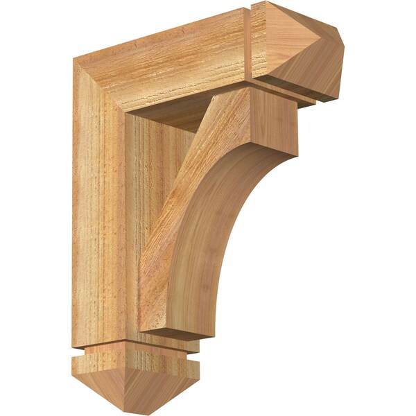 Ekena Millwork Westlake Arts and Crafts Rough Sawn Bracket w/ Offset Brace, Western Red Cedar, 6"W x 16"D x 20"H BKT0604X16X20WTL03RWR - main